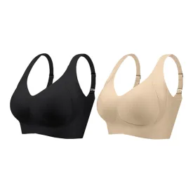 Shecurve®Enhanced w Support Adjustment Comfort Bra-Black Skin