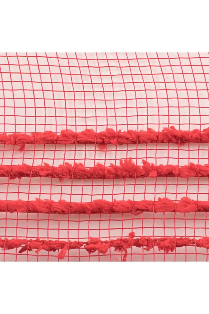 10.25" Drift Border Mesh Ribbon: Red (10 Yards)