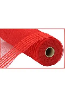 10.25" Drift Border Mesh Ribbon: Red (10 Yards)