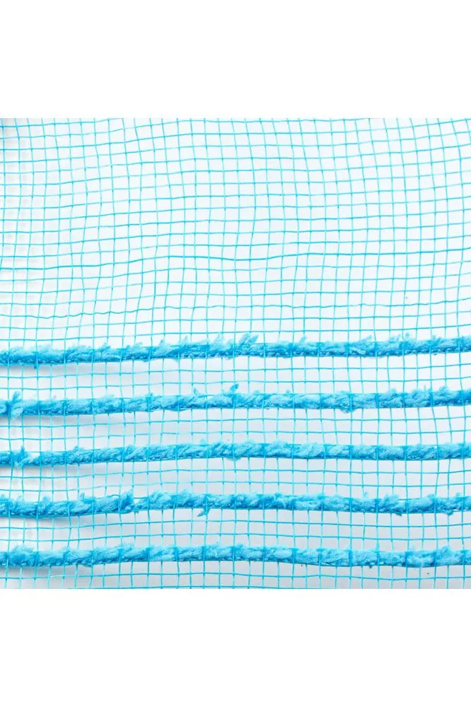 10.25" Drift Border Mesh Ribbon: Turquoise (10 Yards)