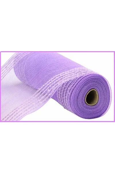 10.5" Drift Wide Border Deco Mesh Ribbon: Lavender (10 Yards)