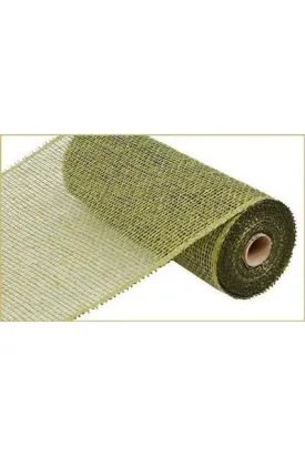 10" Poly Burlap Mesh Ribbon: Olive Green