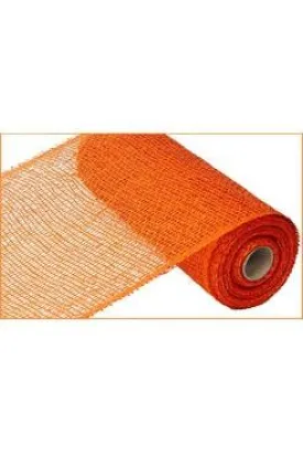 10" Poly Burlap Mesh Ribbon: Orange