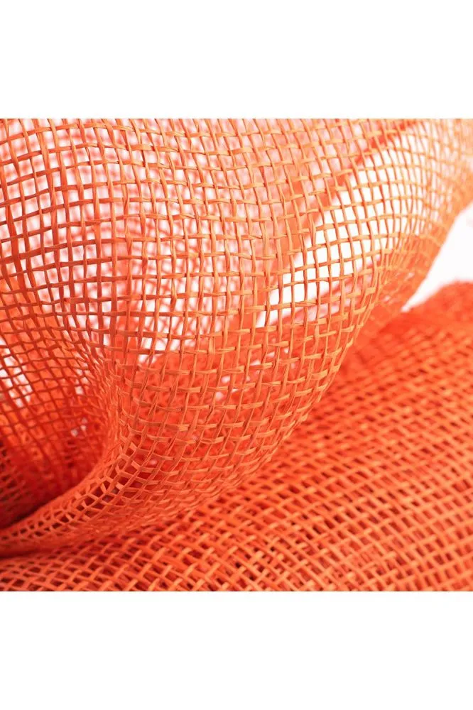 10" Poly Burlap Mesh Ribbon: Orange