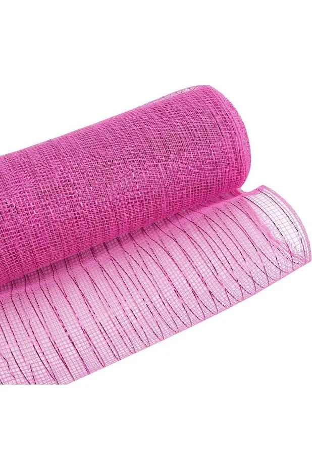 10" Poly Mesh Ribbon: Metallic Hot Pink