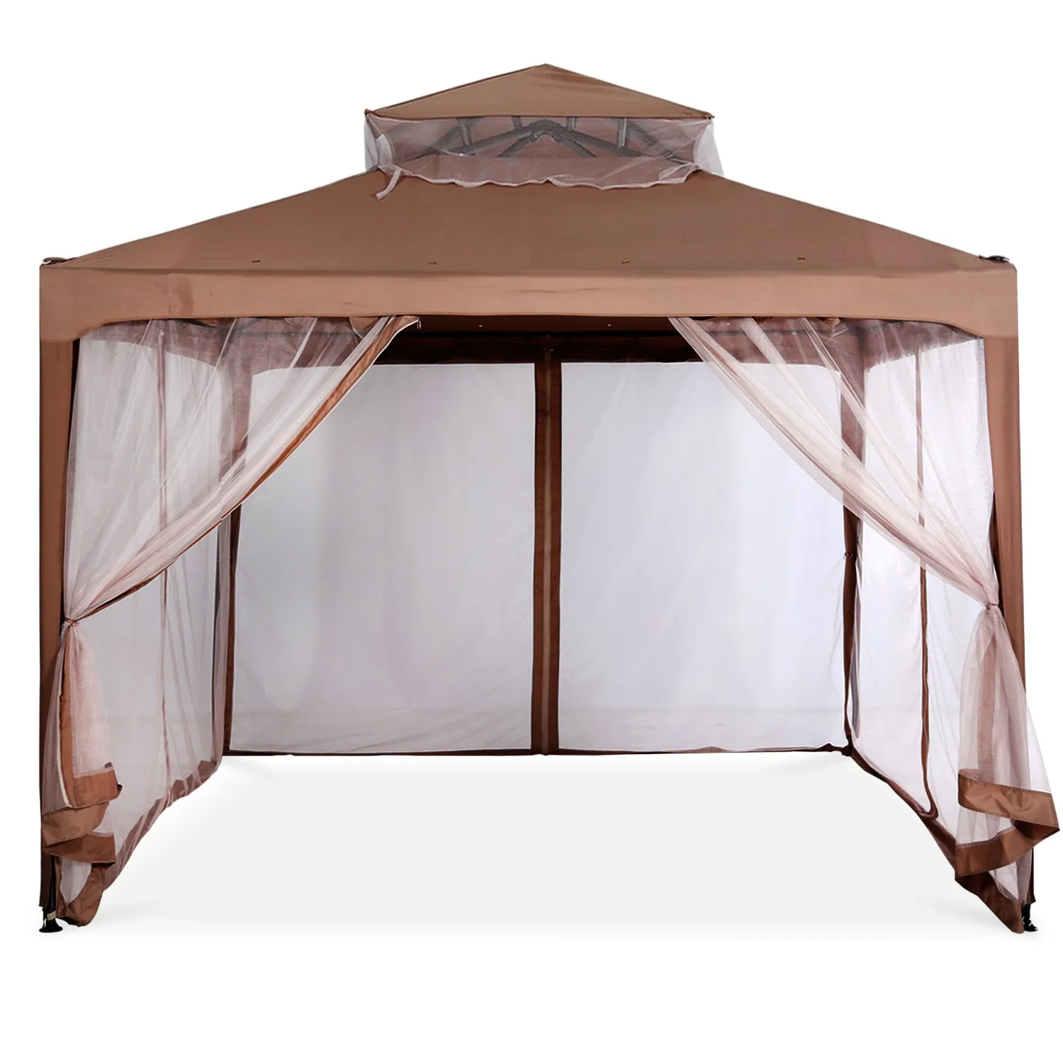 10x10 Outdoor Patio Pop up Gazebo with Netting Walls