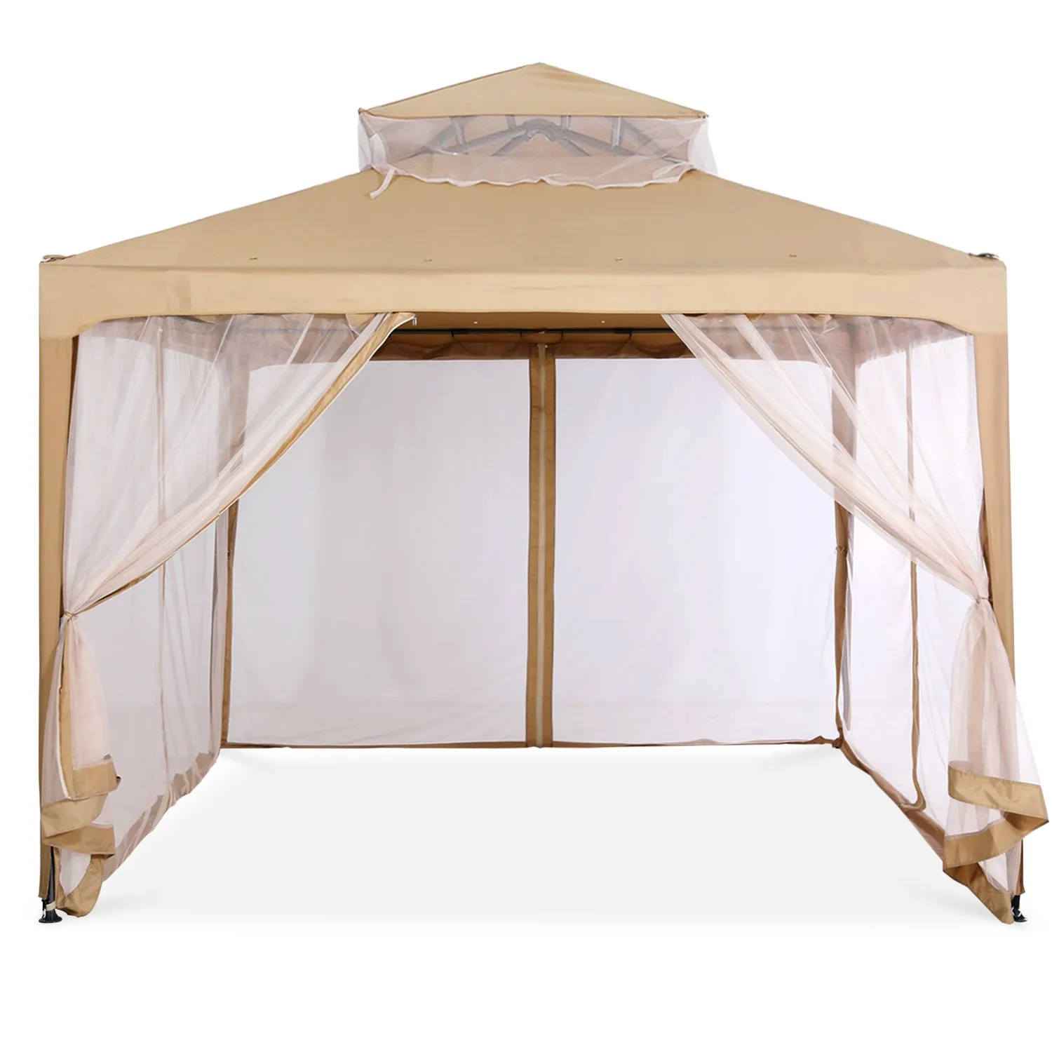 10x10 Outdoor Patio Pop up Gazebo with Netting Walls