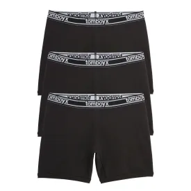 6" No Fly Boxer Briefs 3-Pack - Cotton Black Logo