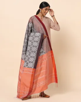 Aayu Weft Ikat Silk Dupatta