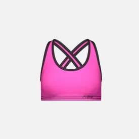 Adam Selman Cross Back Bra - Ultra Pink