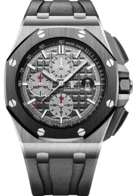 Audemars Piguet Royal Oak Offshore Selfwinding Chronograph/ Titanium/ Grey Dial/ Black Sub-Dials/ Grey Ceramic Bezel (Ref#26400IO.OO.A004CA.01)