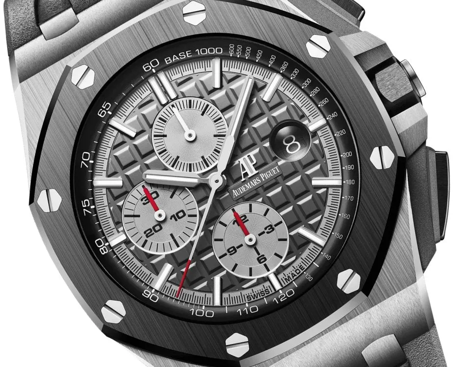 Audemars Piguet Royal Oak Offshore Selfwinding Chronograph/ Titanium/ Grey Dial/ Black Sub-Dials/ Grey Ceramic Bezel (Ref#26400IO.OO.A004CA.01)