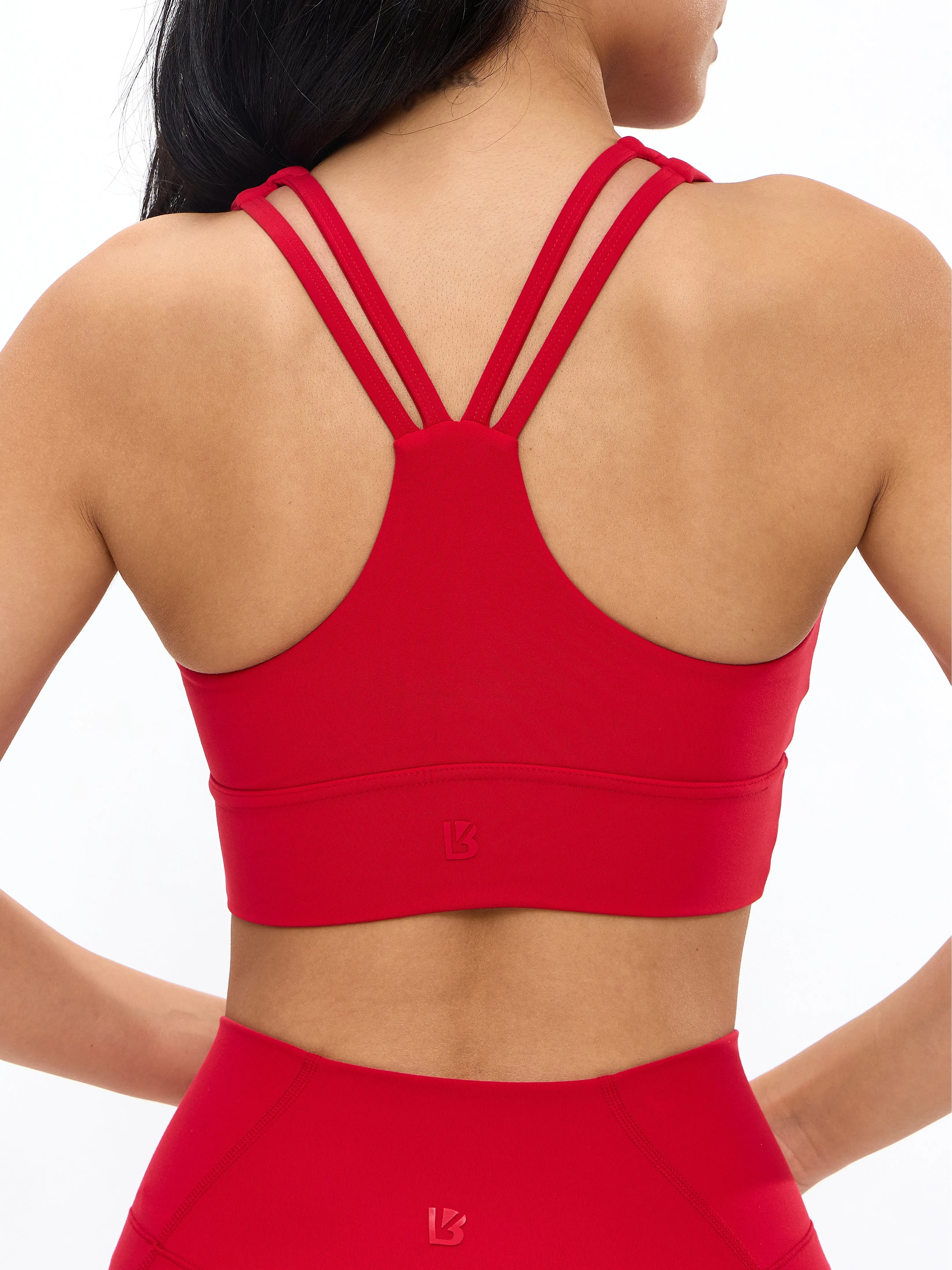 Bloom Sports Bra - Lipstick Red