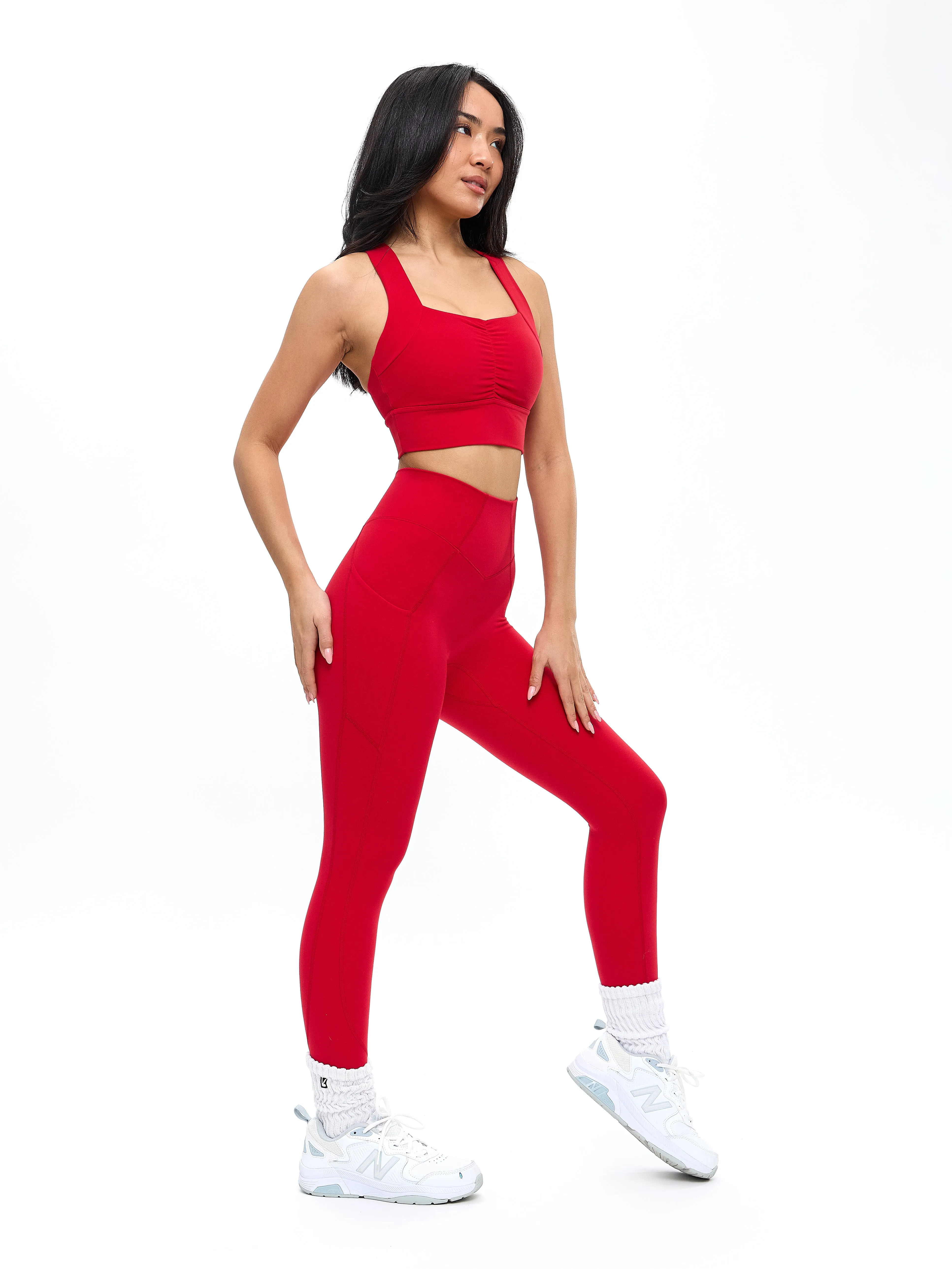 Bloom Sports Bra - Lipstick Red