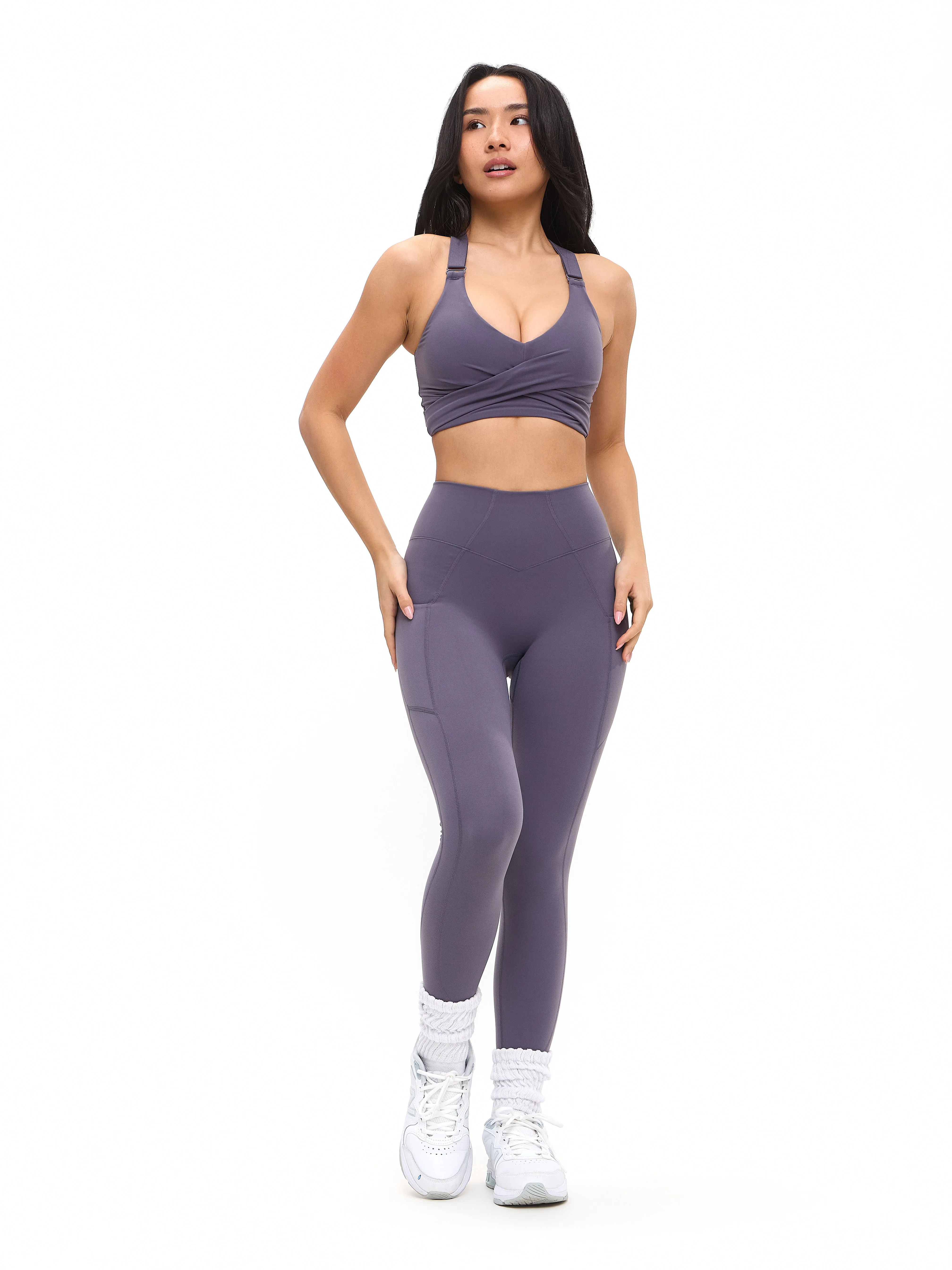 Candy Wrap Sports Bra - Hush Berry