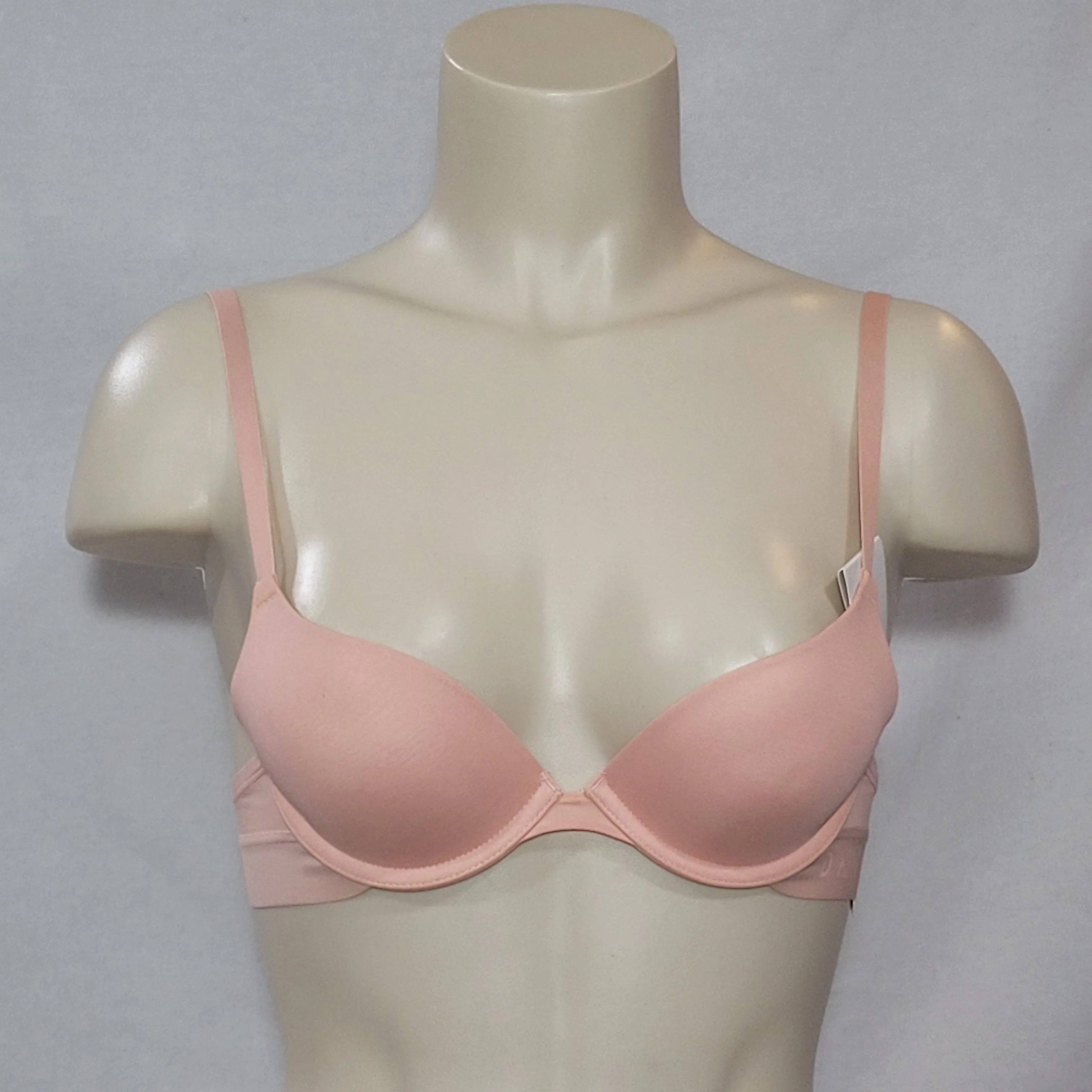 DKNY DK4013 Classic Cotton Custom Lift Underwire Bra 32A Lotus Pink NWT