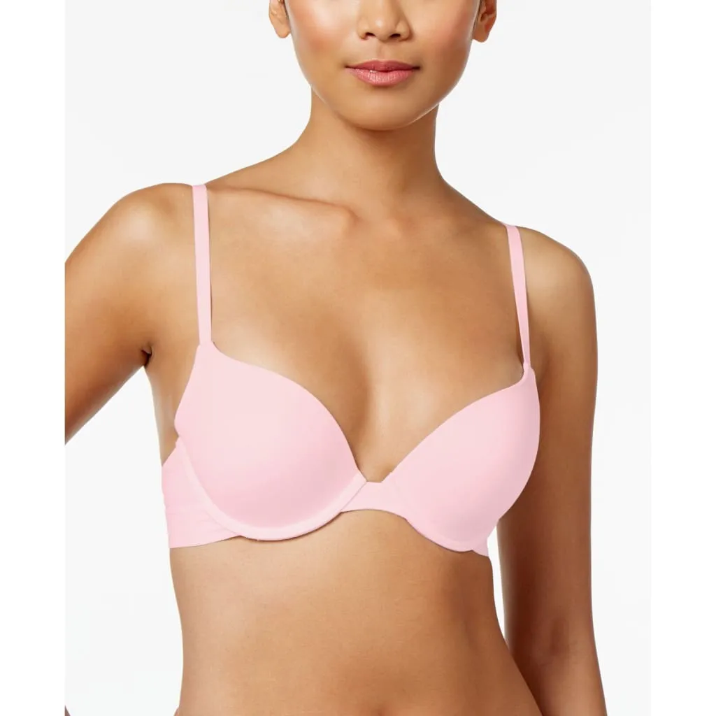 DKNY DK4013 Classic Cotton Custom Lift Underwire Bra 32A Lotus Pink NWT