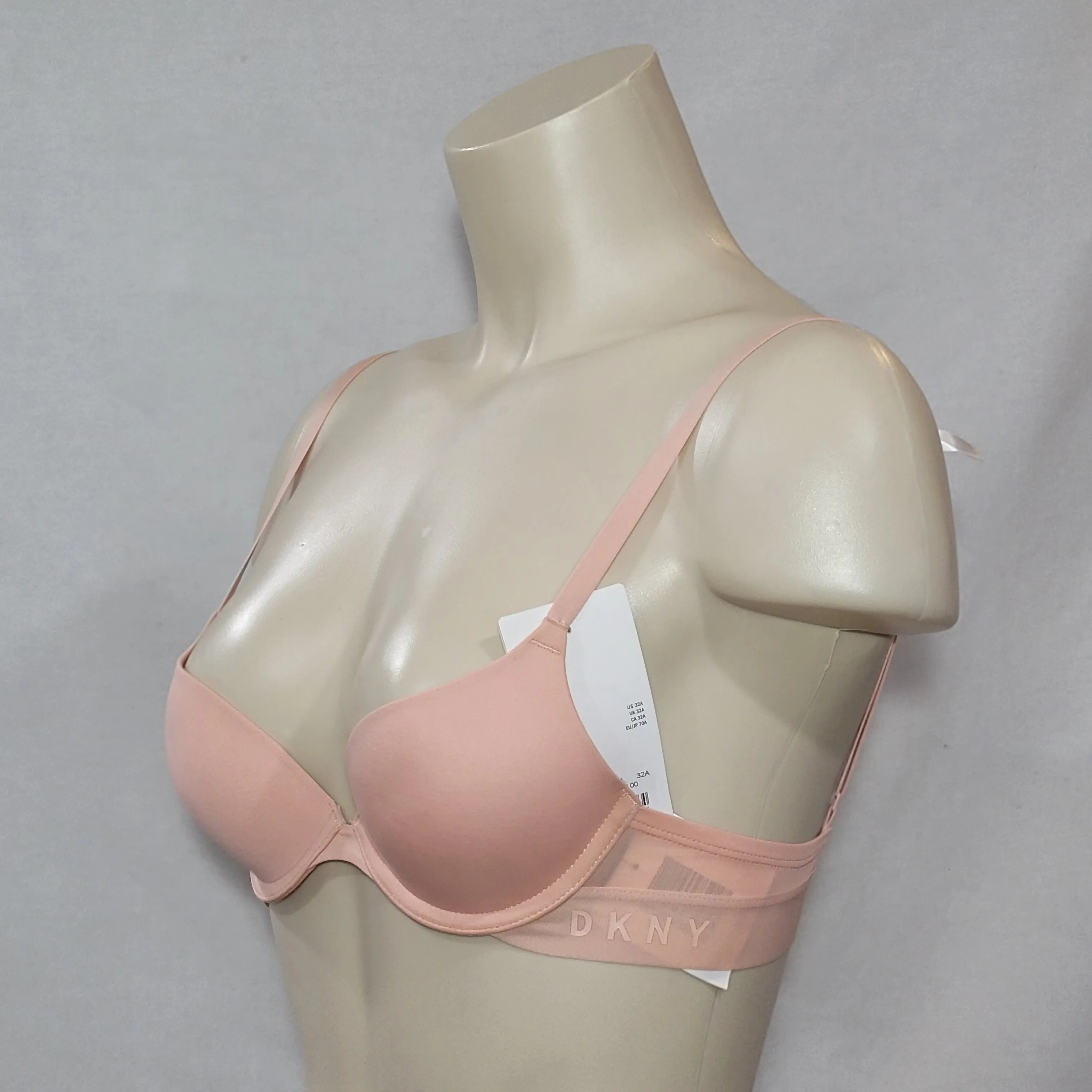 DKNY DK4013 Classic Cotton Custom Lift Underwire Bra 32A Lotus Pink NWT