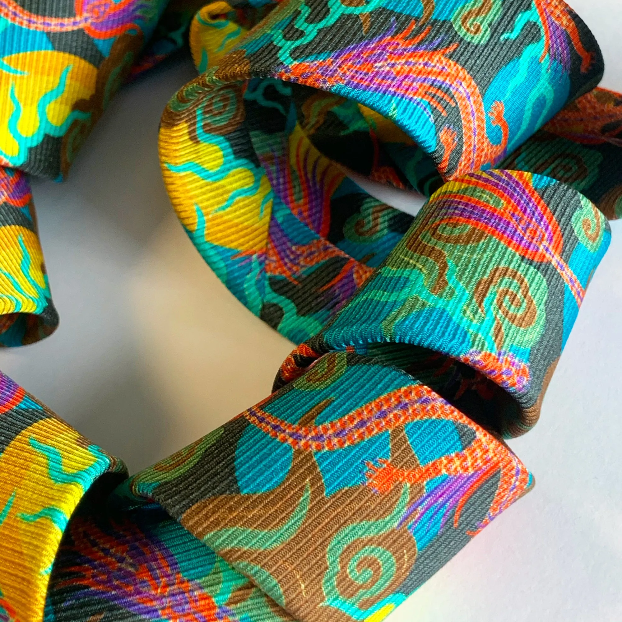 Dragon Tie, Neon – Silk Neck Tie