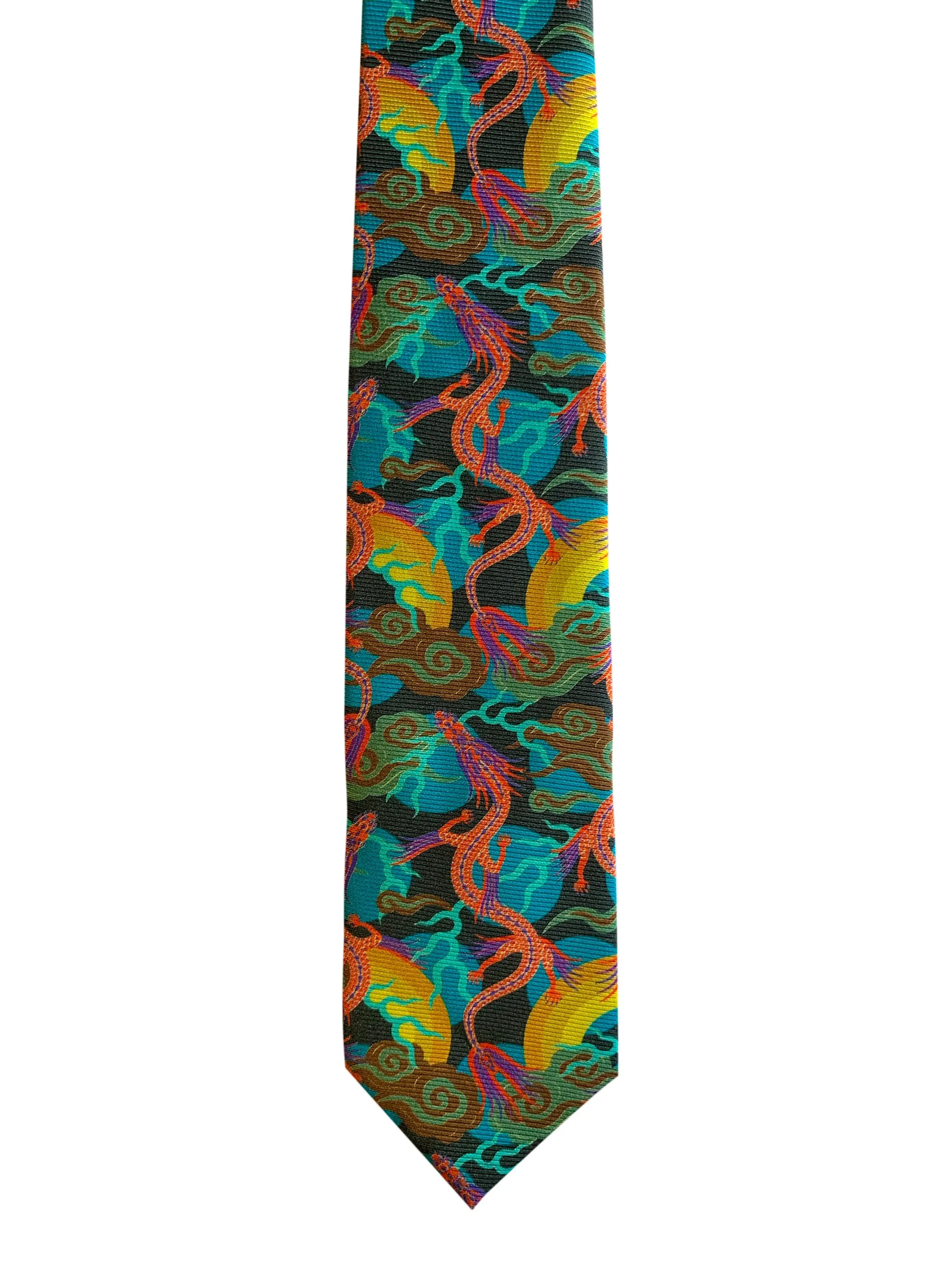 Dragon Tie, Neon – Silk Neck Tie