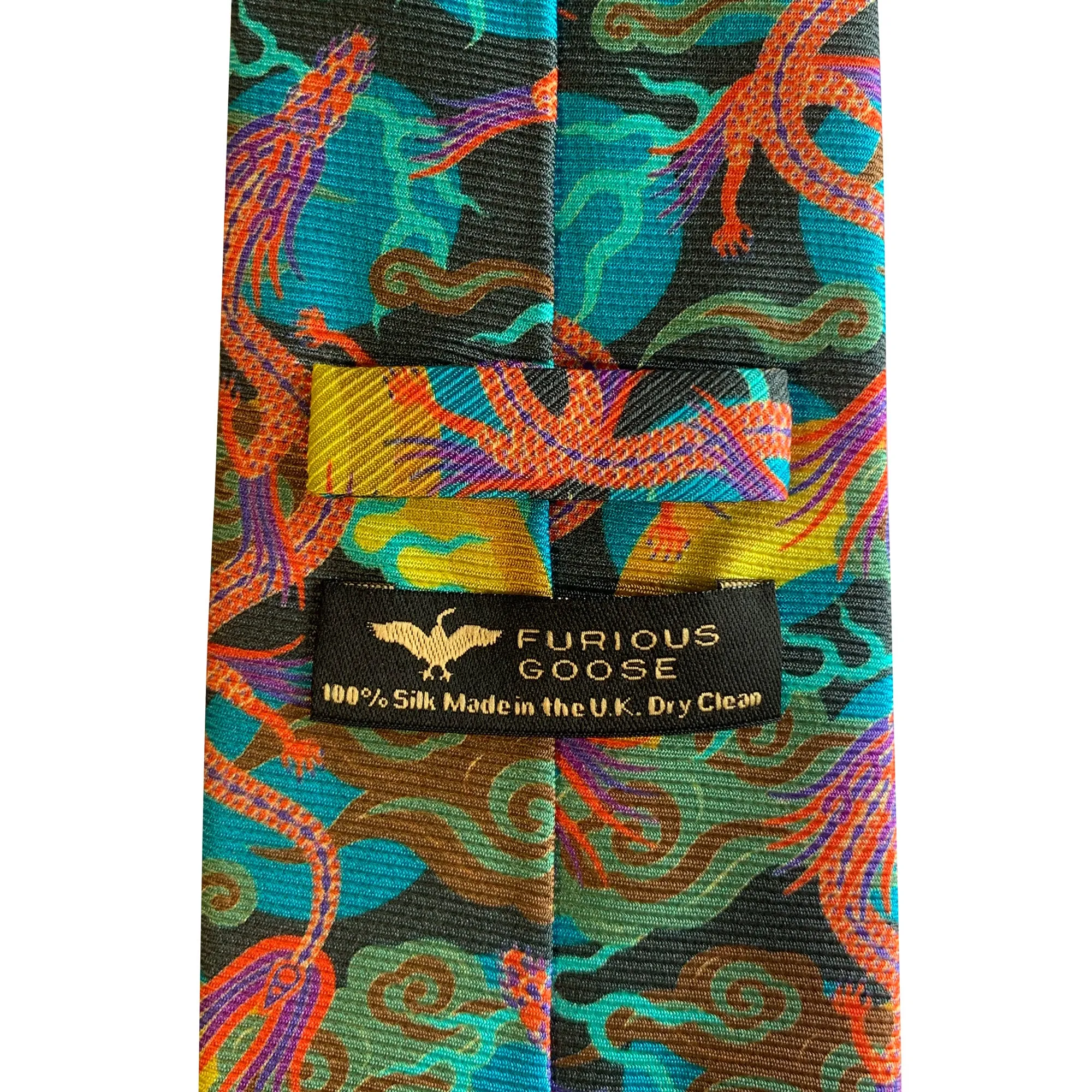 Dragon Tie, Neon – Silk Neck Tie