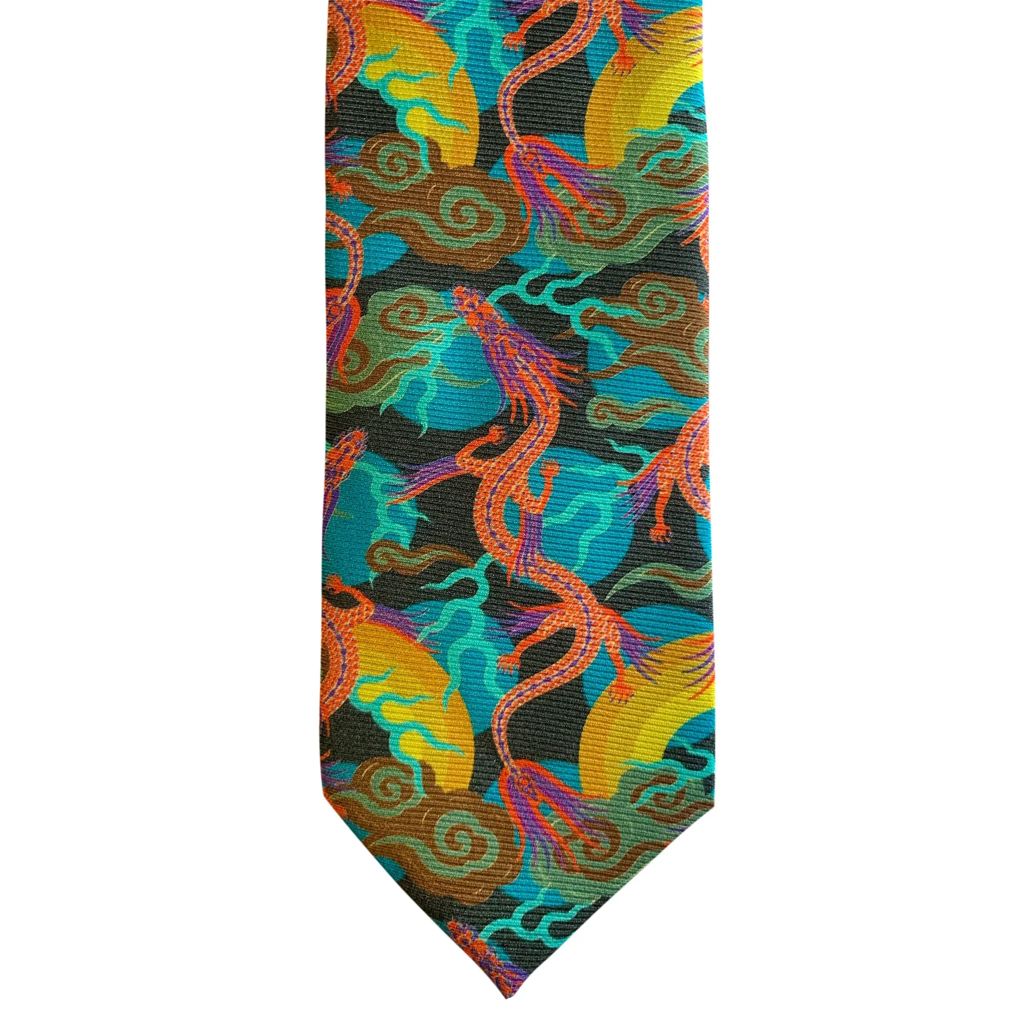 Dragon Tie, Neon – Silk Neck Tie