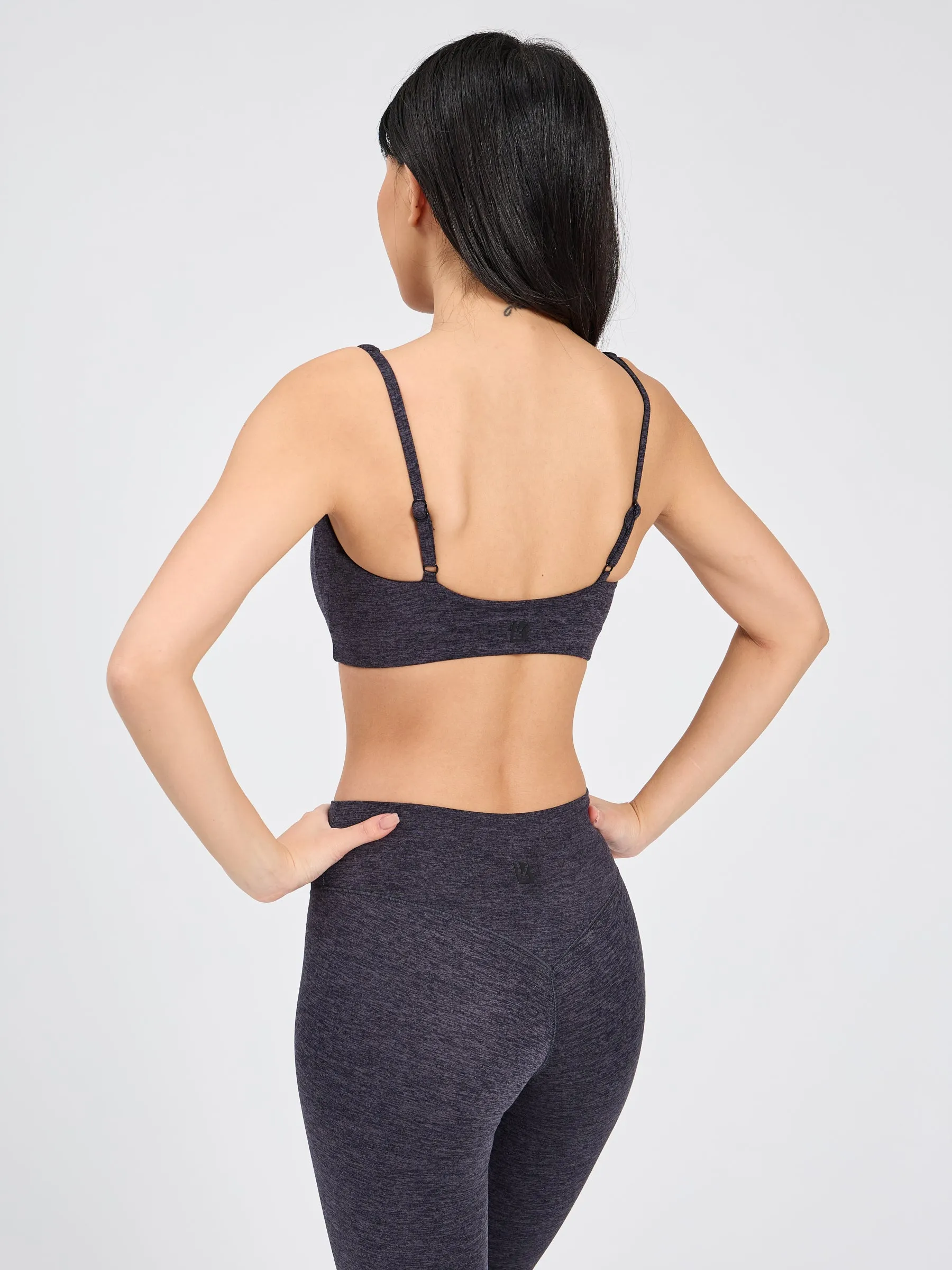 Dream Heathered Sports Bra - Black Heather