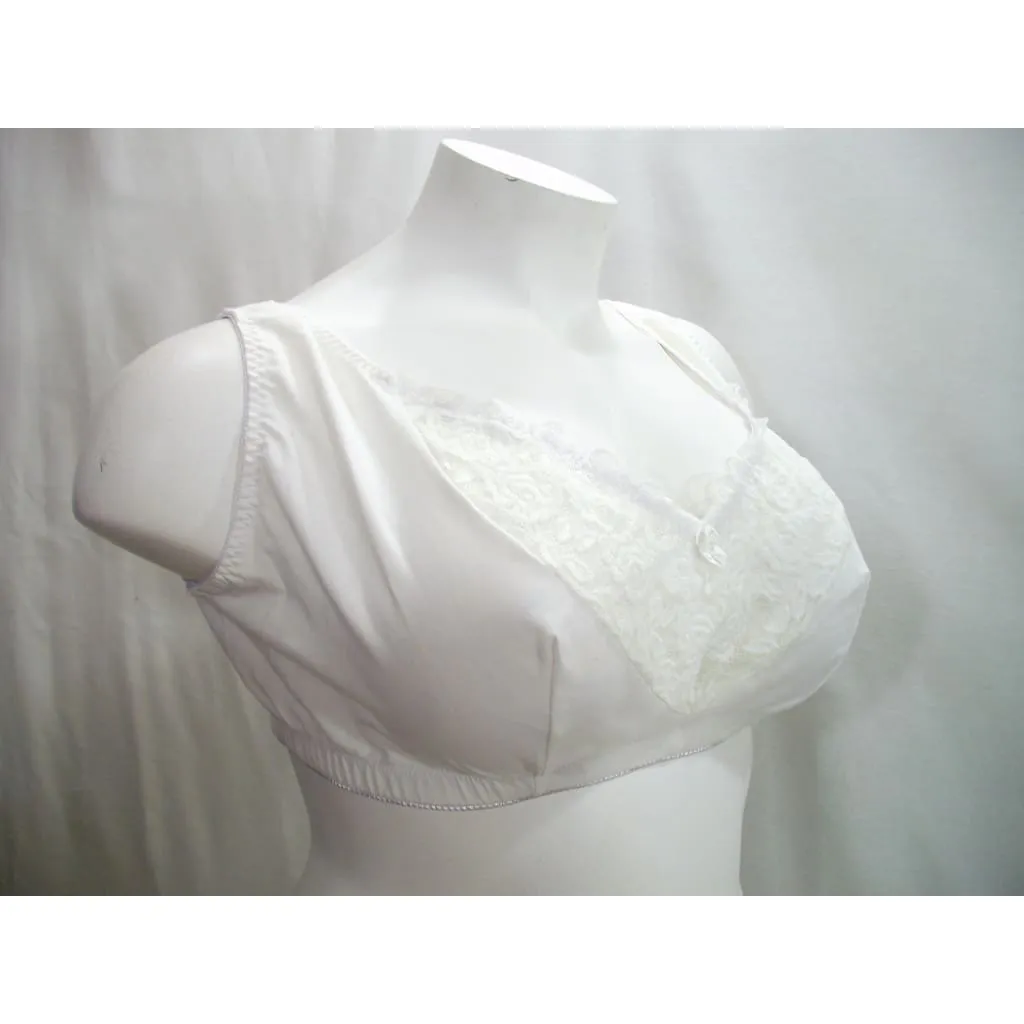 Dream Products 97034 Lace Romance Comfort 93% Cotton Wire Free Bra Size 46 White