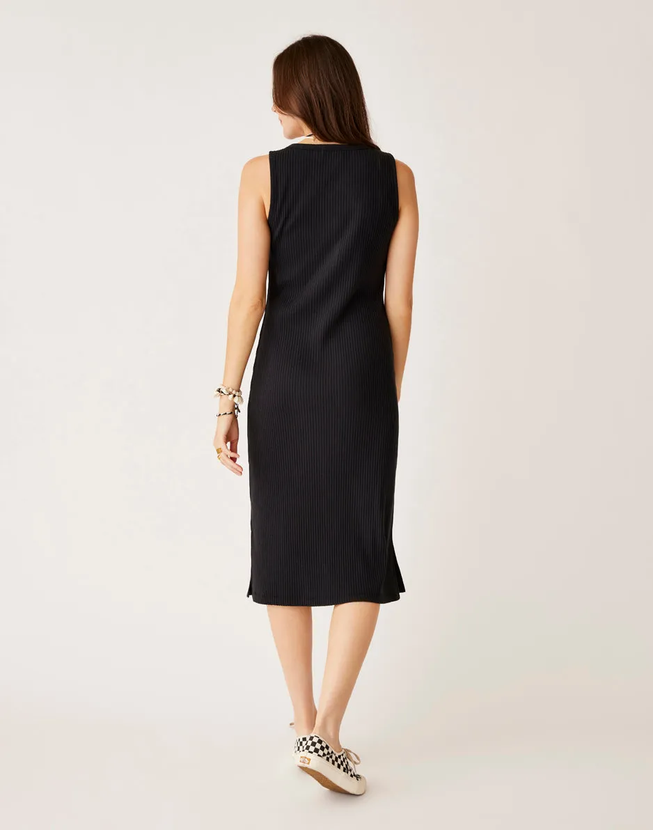 Elodie Rib Dress: Black