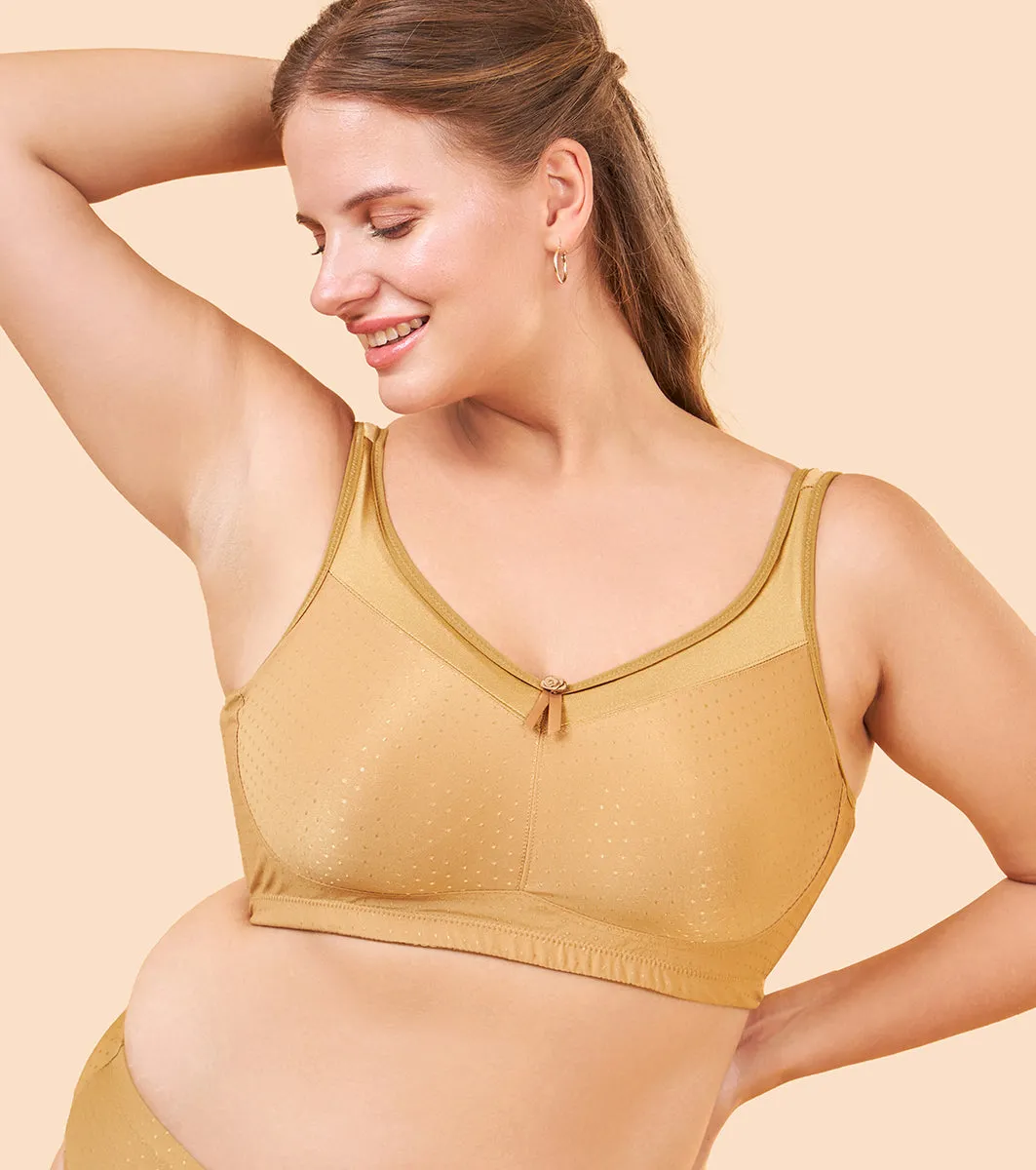 Enamor Full Support Smooth Super Lift Bra For Women - Non-Padded, Non-Wired, Full-Coverage Bra | FB12 | Buff