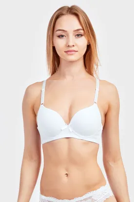 ET|TU LADIES FULL CUP COTTON PUSH UP BRA (BR4370PU)