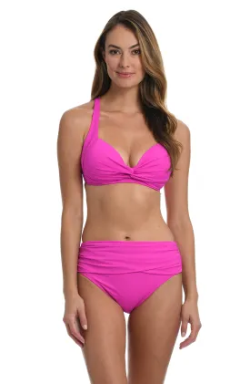 Island Goddess Twist Front Crossback Top - Orchid - FINAL SALE