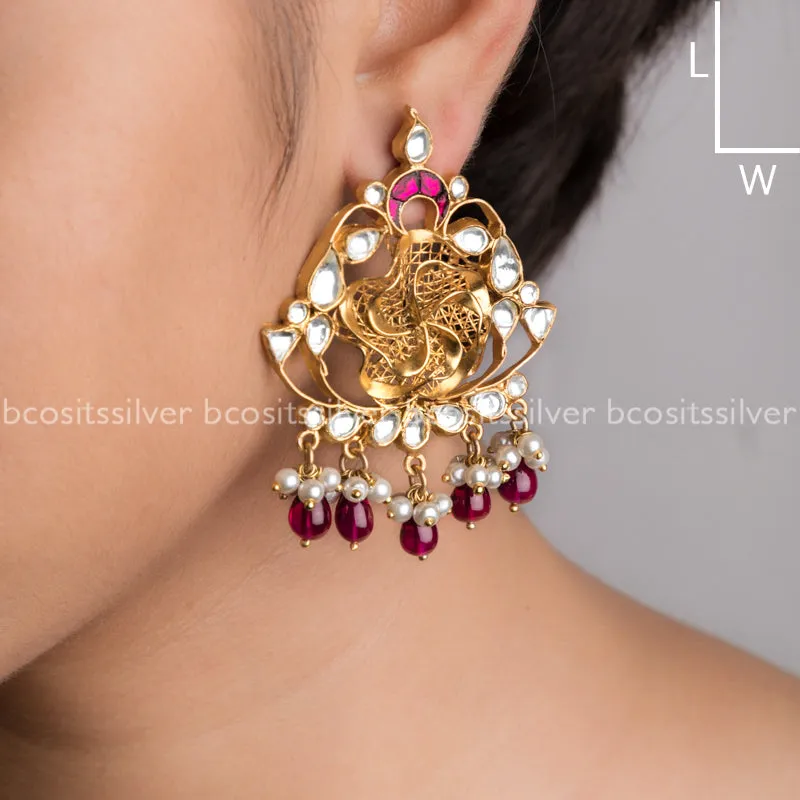 Kundan Filigree Earrings -9988