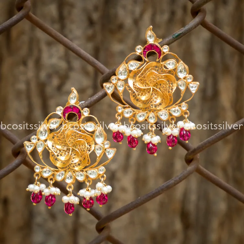 Kundan Filigree Earrings -9988