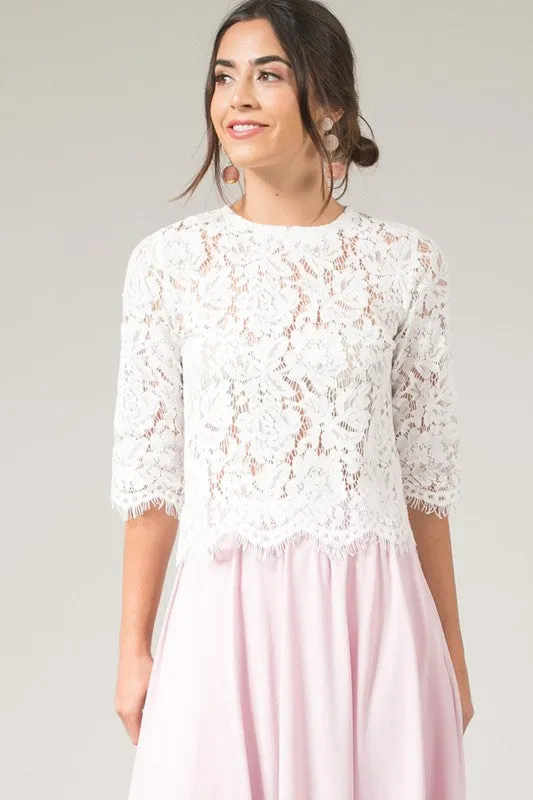 Lace Pull Over Floral Top