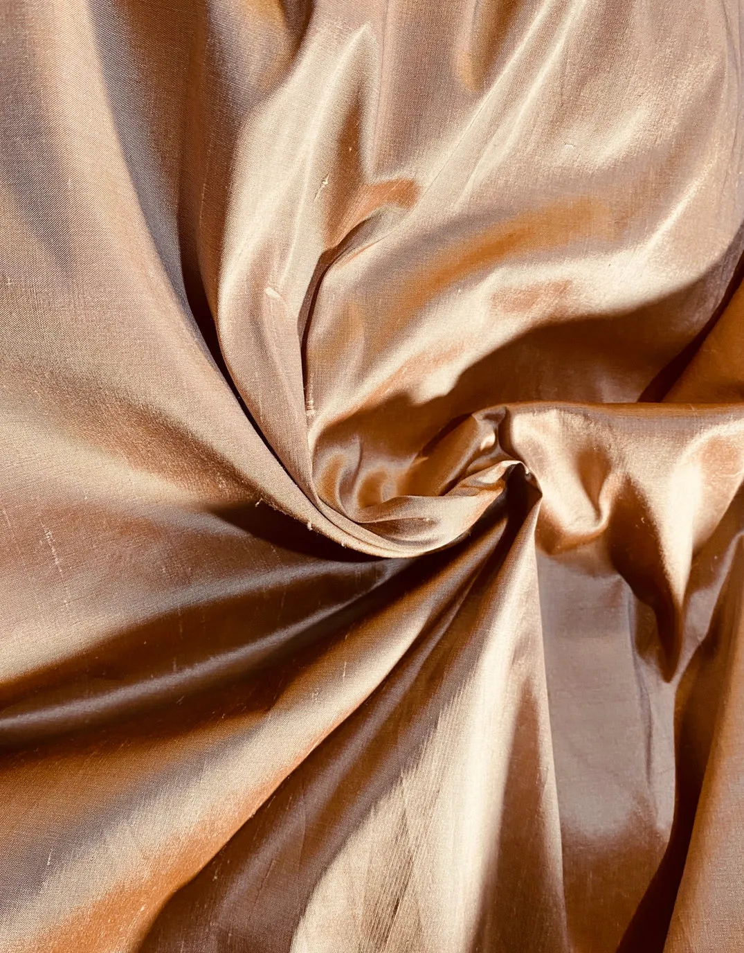 NEW Duchess Mable Designer 100% Silk Dupioni Fabric Solid Ultra Icy Pumpkin Orange