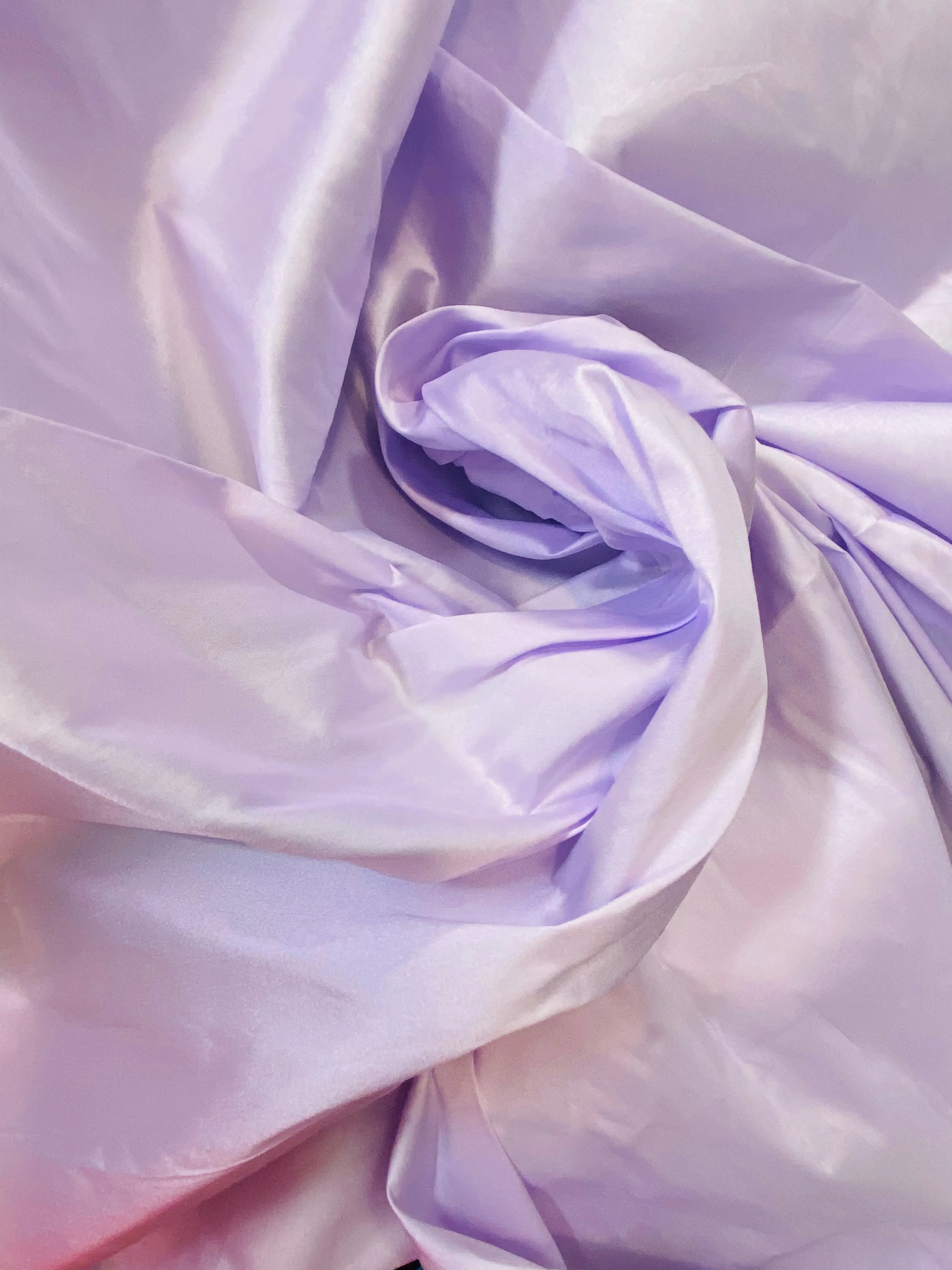 NEW Lady Frank Light Designer “Faux Silk” Taffeta Fabric Made in Italy Lavender