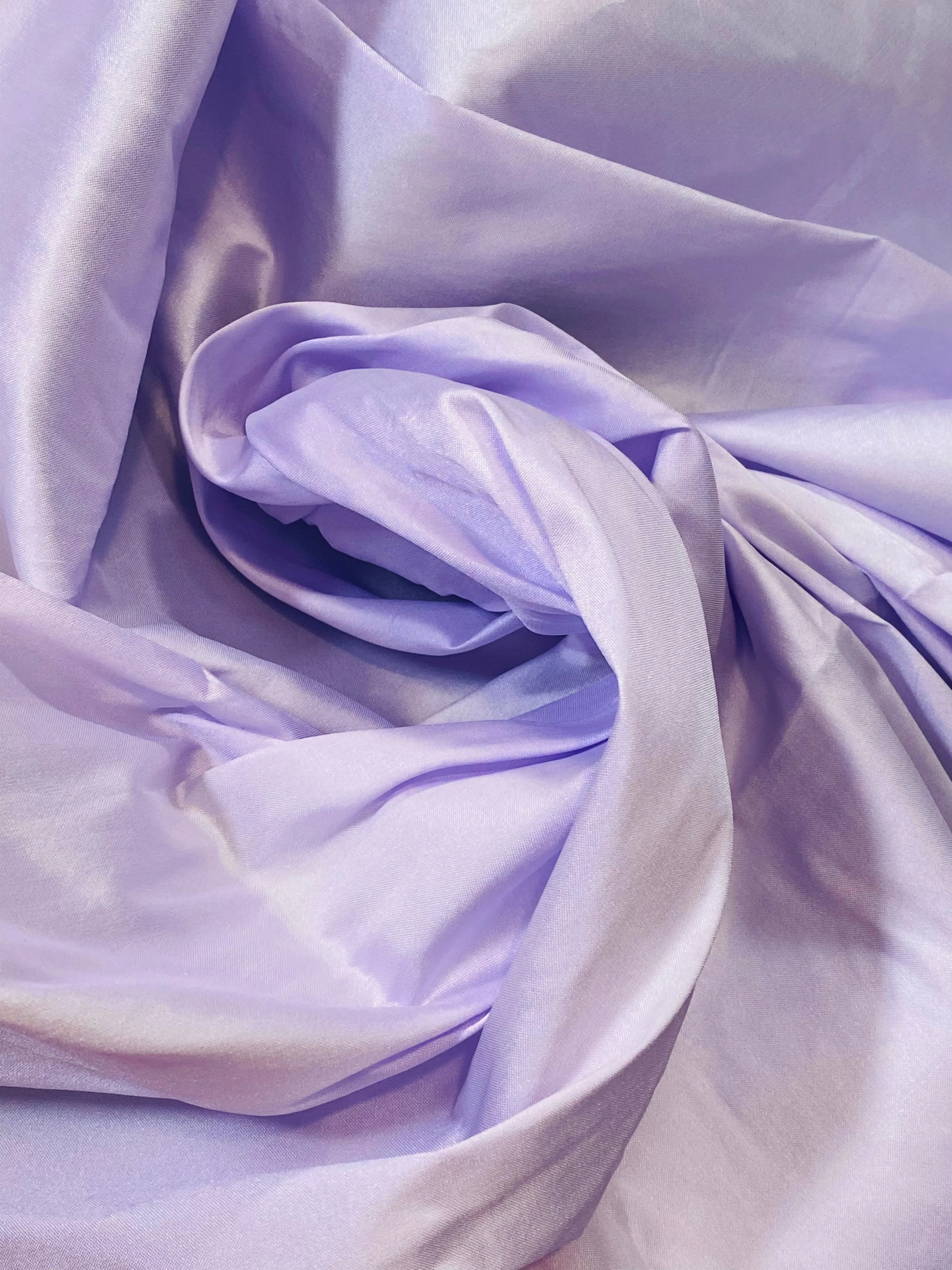 NEW Lady Frank Light Designer “Faux Silk” Taffeta Fabric Made in Italy Lavender