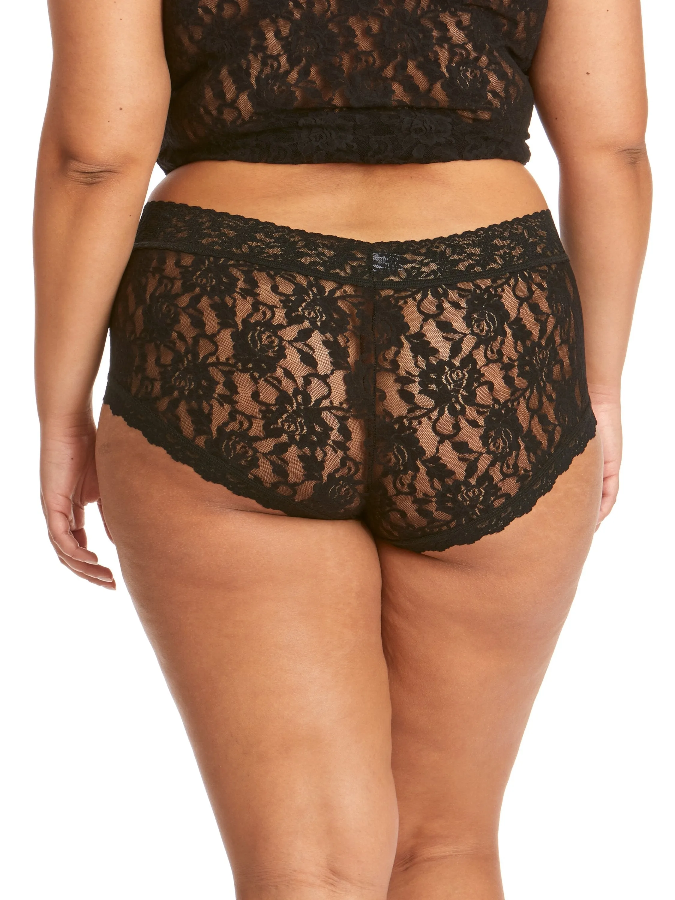 Plus Size Signature Lace Boyshort Black