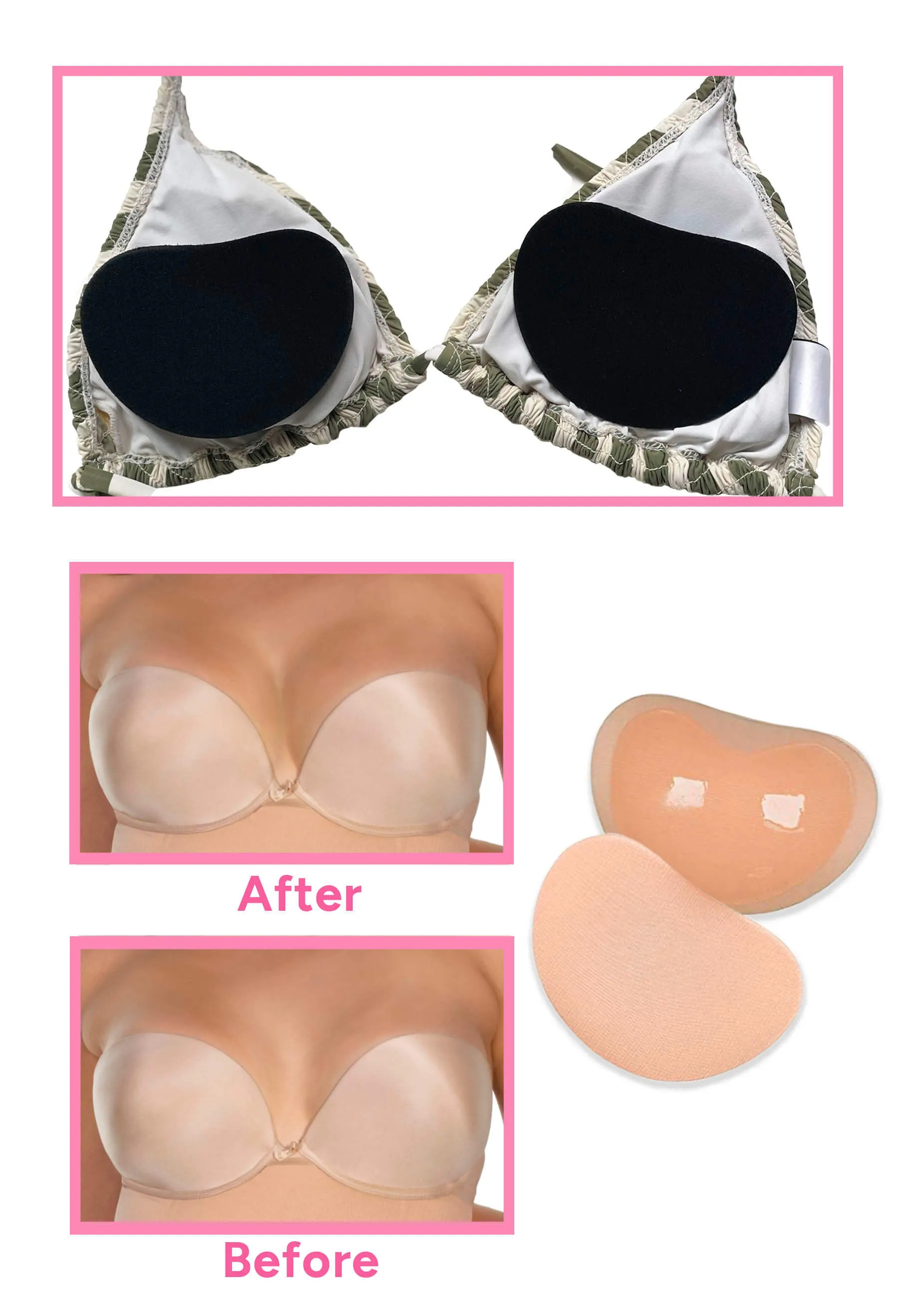 Push Up Cleavage Booster Pads - 2 Pack