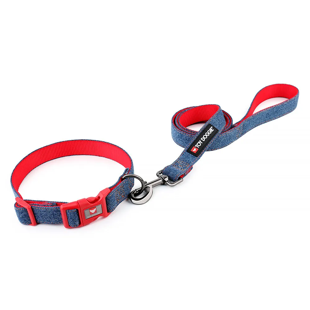 Red Denim Dog Harness