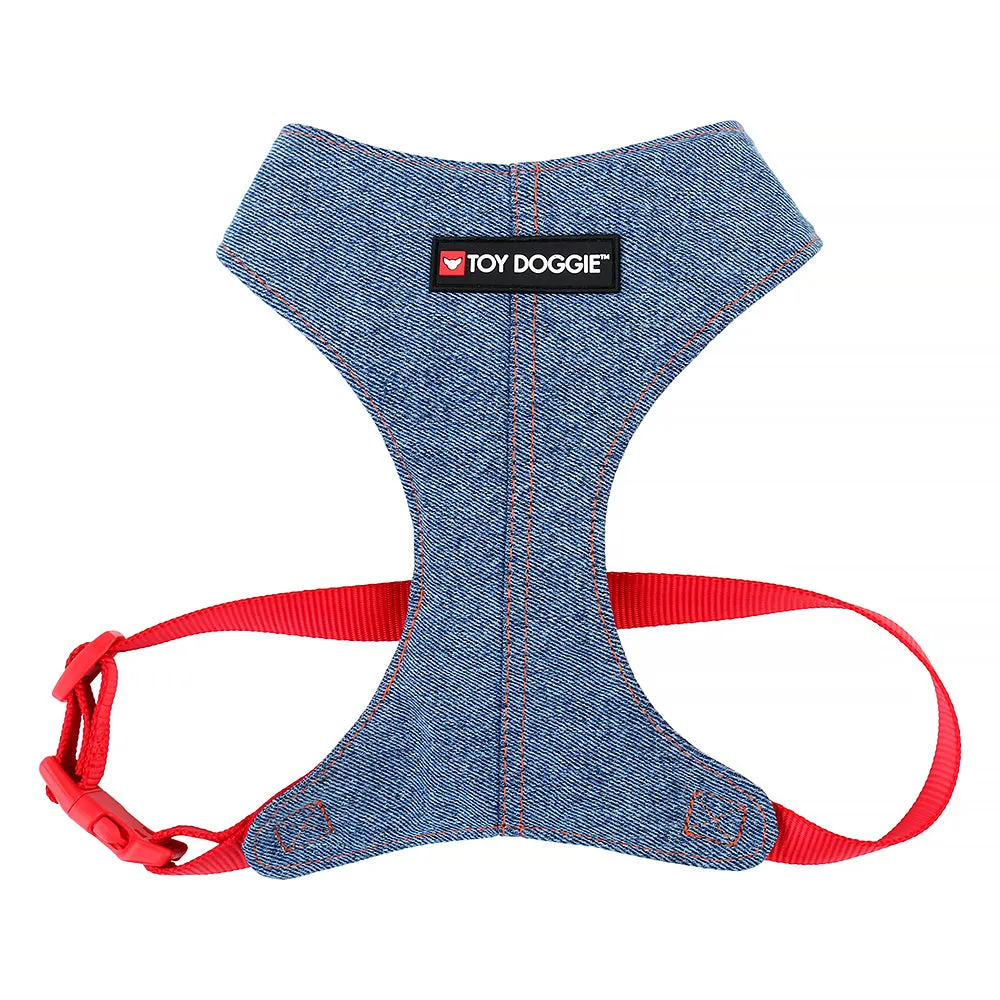 Red Denim Dog Harness