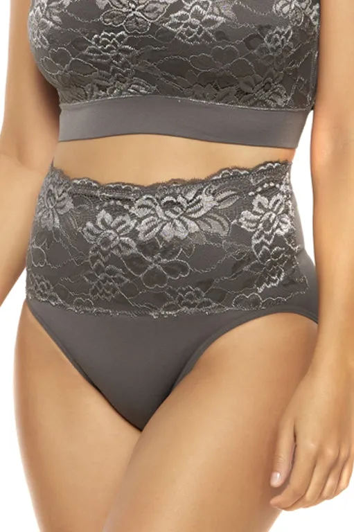 Seamless Brief with Lace Overlay : Sale Colors