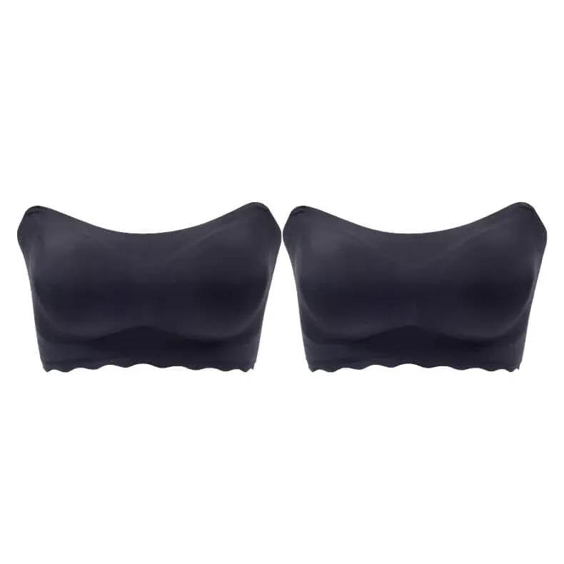 SheCurve® Plus Size Strapless Invisible Push Up Bra (Buy 1 Get 1 Free)-2PCS Black