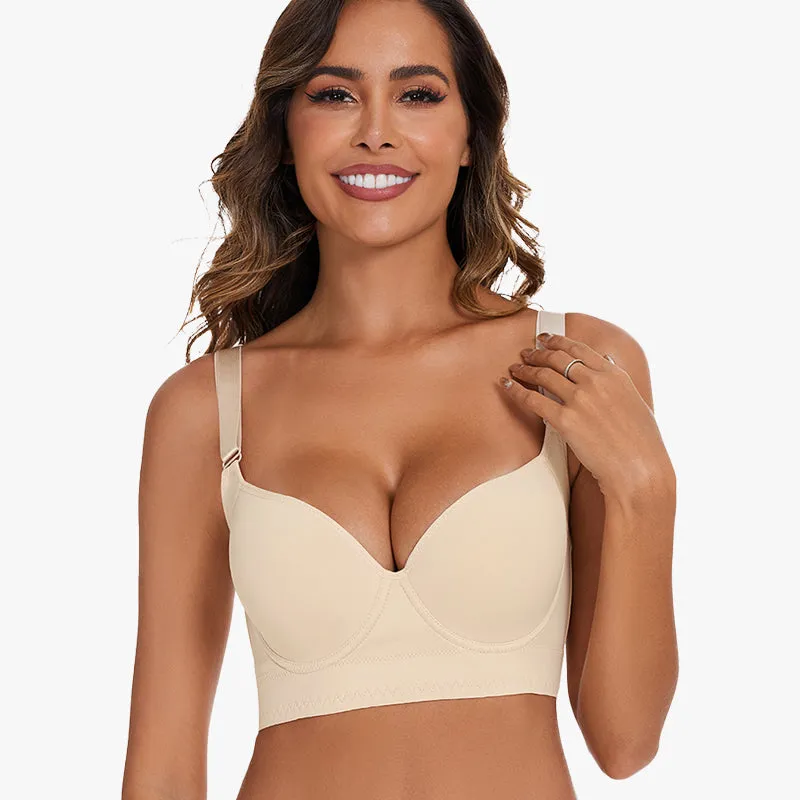 SheCurve® Push-Up Back Smoothing Bra-Beige