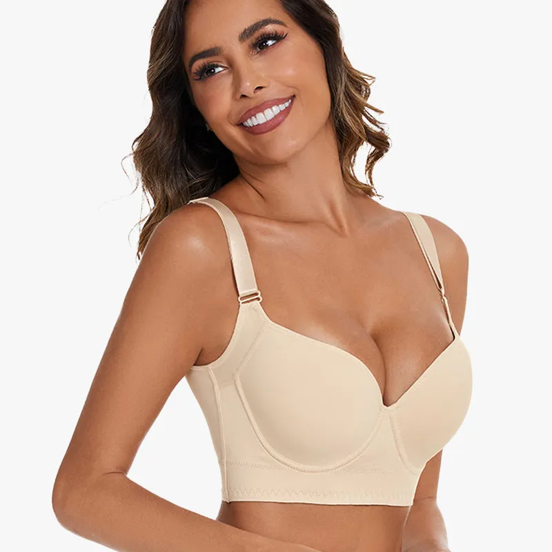 SheCurve® Push-Up Back Smoothing Bra-Beige