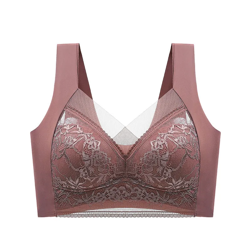 SheCurve® Wireless Comfort Lace Silk Push Up Bra