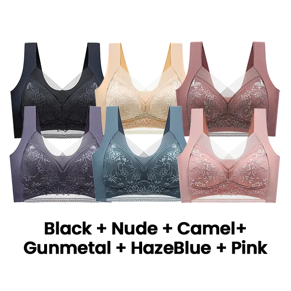 SheCurve® Wireless Comfort Lace Silk Push Up Bra