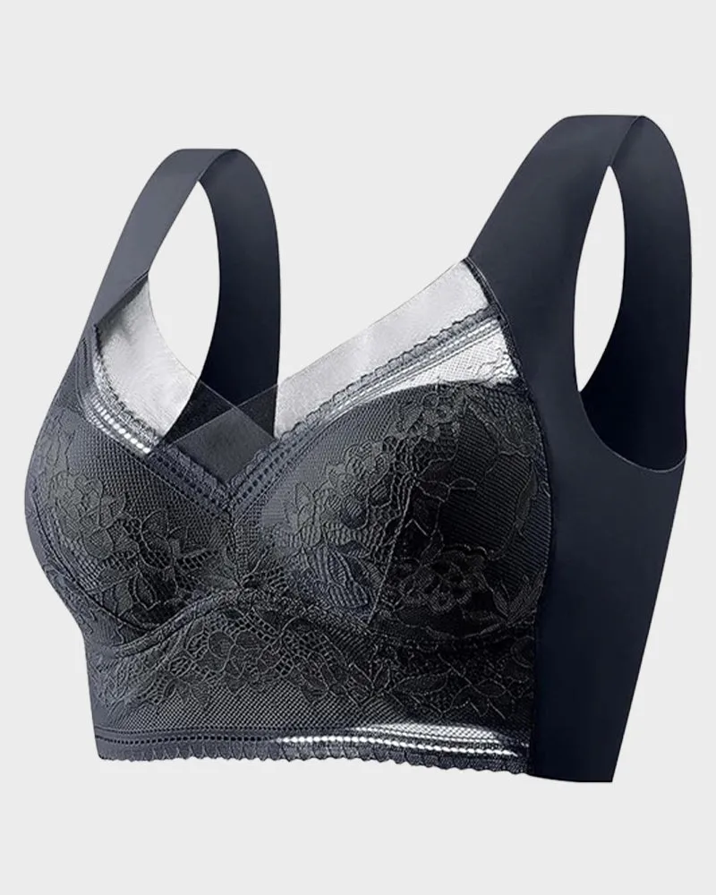 SheCurve® Wireless Comfort Lace Silk Push Up Bra