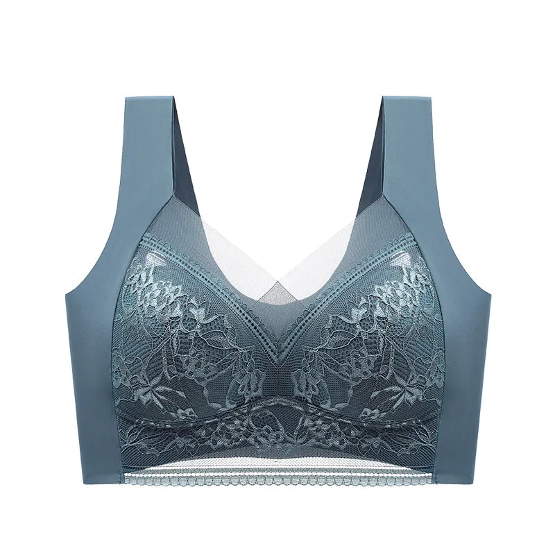 SheCurve® Wireless Comfort Lace Silk Push Up Bra